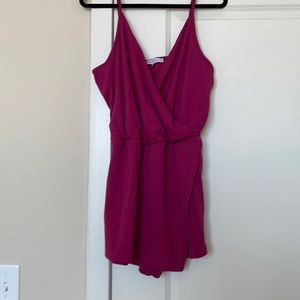 Lined pink/purple romper NWT